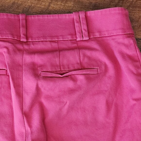 LOFT Hot Pink Julie Cotton/Spandex Cropped Pants Size 4 Petite - Picture 15 of 15